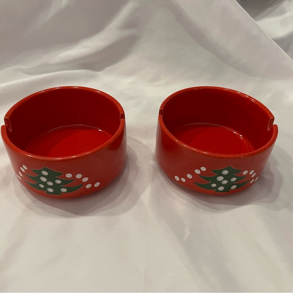VINTAGE. HTF Waechtersbach set of 2 ashtray or trinket/display dish HOLI…